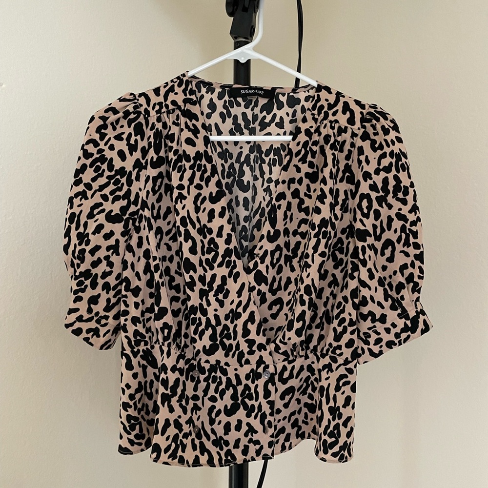 Sugarlips leopard blouse